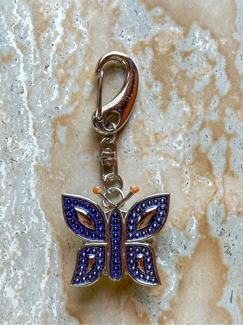 Vintage Y2K butterfly watch key chain or bag charm - Picture 2 of 6